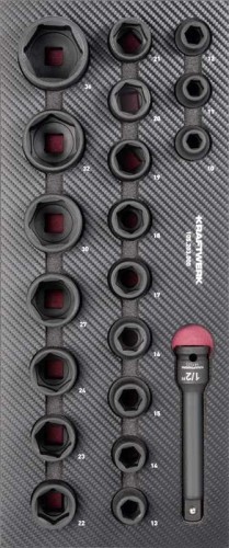 WKŁADKA EVA3 Z NASADKAMI MASZYNOWYMI 1/2" (20)