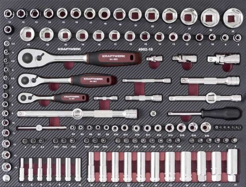 WKŁADKA EVA Z KLUCZAMI NASADOWYMI 1/4"+3/8"+1/2"