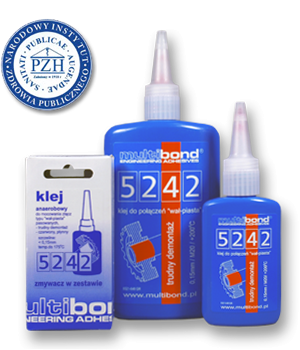 Klej "wał-piasta" czerwony MULTIBOND 5242 bardzo trudny demontaż