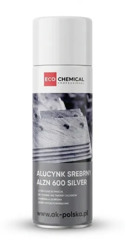 ALZN600 Alucynk srebrny, powłoka katodowa cynk w sprayu ECOCHEMICAL