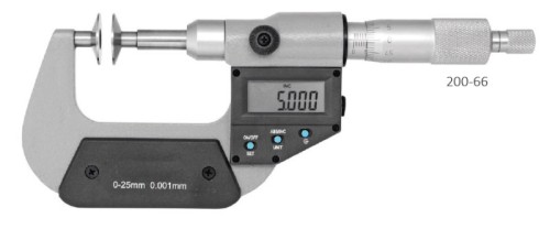 MIKROMETR ELEKTRONICZNY TALERZOWY DIN 863/3 0-25MM