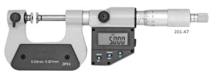 MIKROMETR ELEKTRO Z WYMIENNYMI KOŃCÓWKAMI 0-25MM