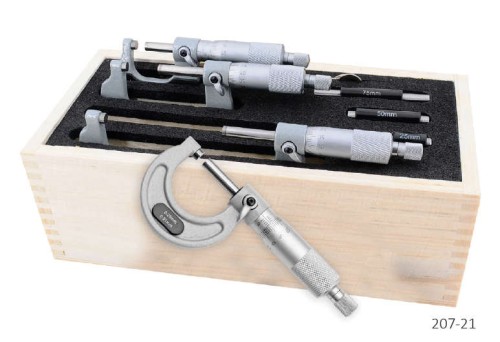 ZESTAW MIKROMETRÓW DIN 863 0-100MM (4) /HITEC/