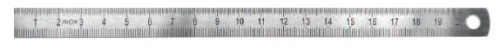 LINIAŁ NIERDZEWNY 150X13X0,5MM Z PODZIAŁKĄ 1MM