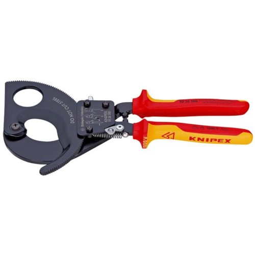 Nożyce do kabli VDE z mechanizmem zapadkowym
