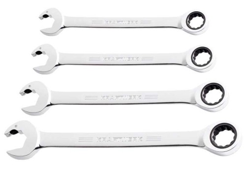 ZESTAW KLUCZY PŁASKO-ZAPADKOWYCH 10-19MM 4CZ