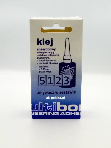 Klej do śrub, gwintów niebieski MULTIBOND-5123 średni demontaż