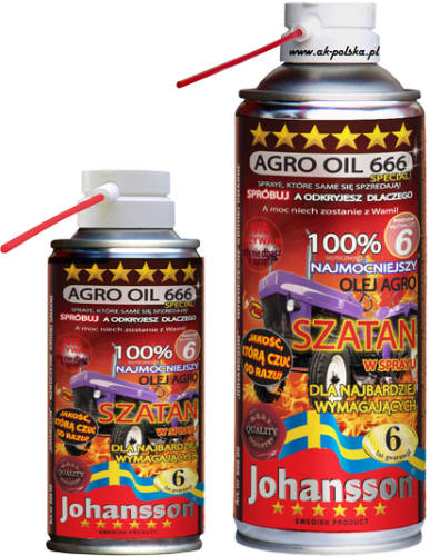 AGRO OIL 666 SPECIAL SZATAN OLIWIARKA 400ml JOHANSSON