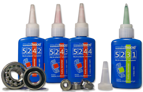 Klej "wał-piasta" czerwony MULTIBOND 5244 bardzo trudny demontaż