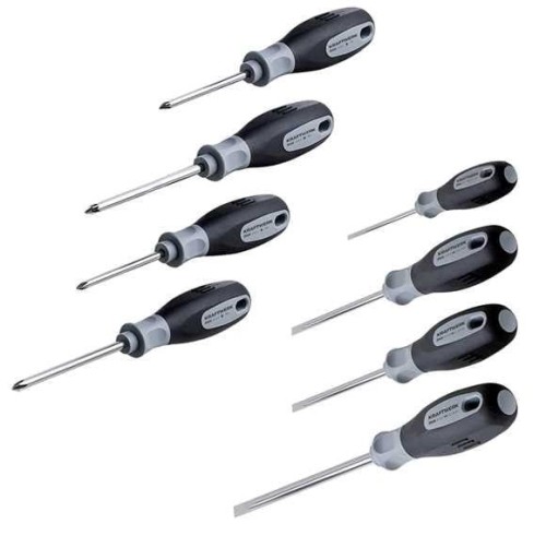 ZESTAW WKRĘTAKÓW PŁ+PH+PZ INOX (8) /KRAFTWERK/