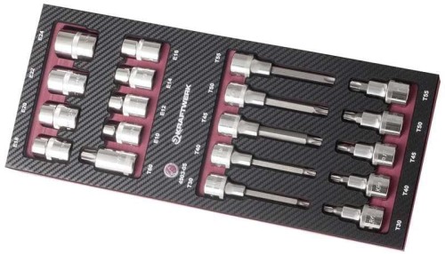 WKŁADKA EVA3 Z NASADKAMI 1/2" TORX E/TX (19)